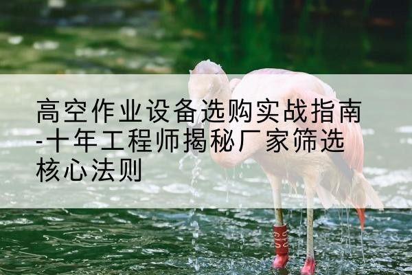 桂东剪叉式升降机厂家-高空作业设备选购实战指南-十年工程师揭秘厂家筛选核心法则